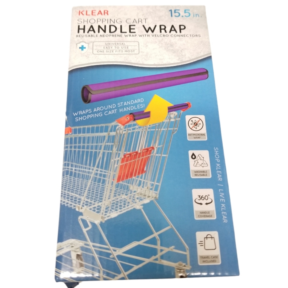 Shopping Cart Handle Covers One Size. Purple - Picture 6 of 7